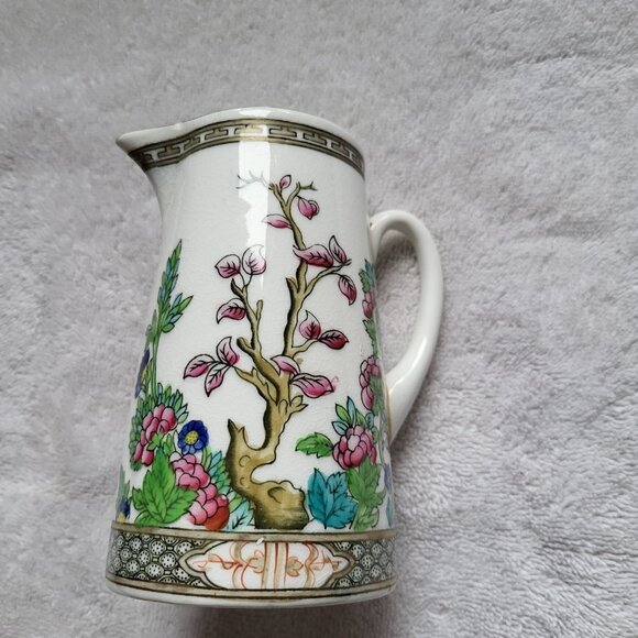 COALPORT INDIAN TREE BONE CHINA MILK PITCHER AD 1750 RARE FIND GUC "BIN E" - Picture 2 of 9